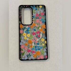 Casetify Samsung Galaxy S25 Ultra Slim Case Bright Spring Floral Clear Black